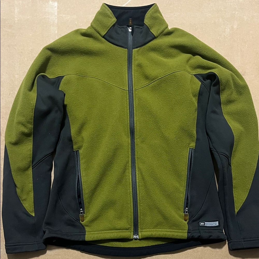 REI Olive and Charcoal Performance Jacket